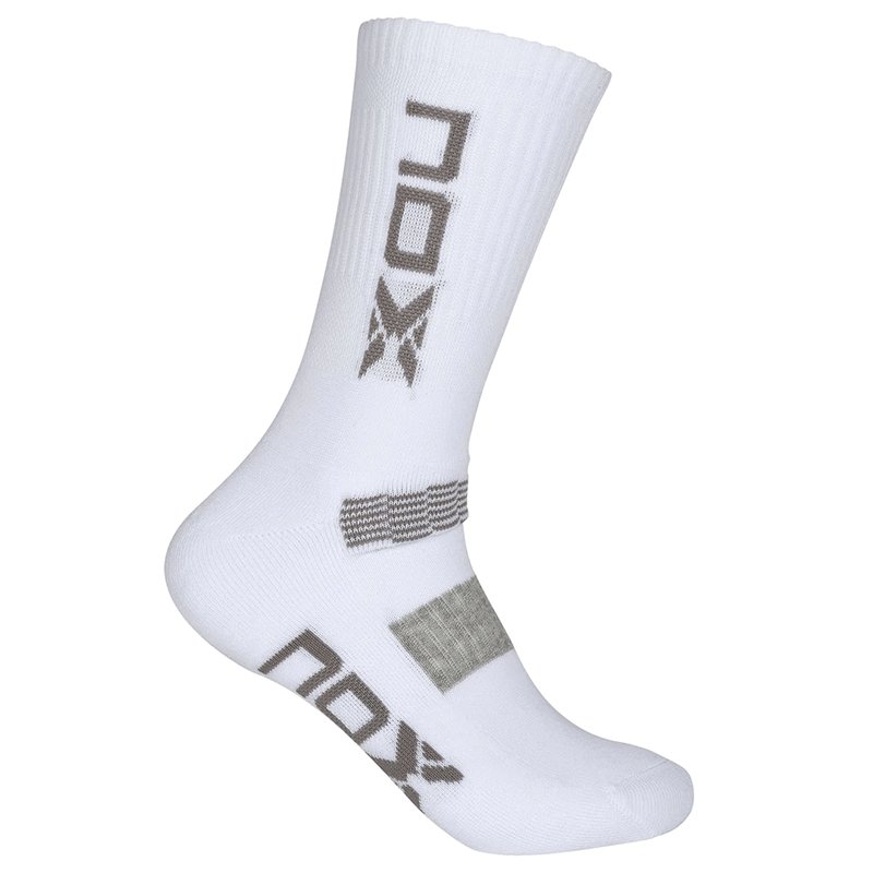 NOX Padel Technische Sokken Wit/Grijs - Padelgadgets.nl
