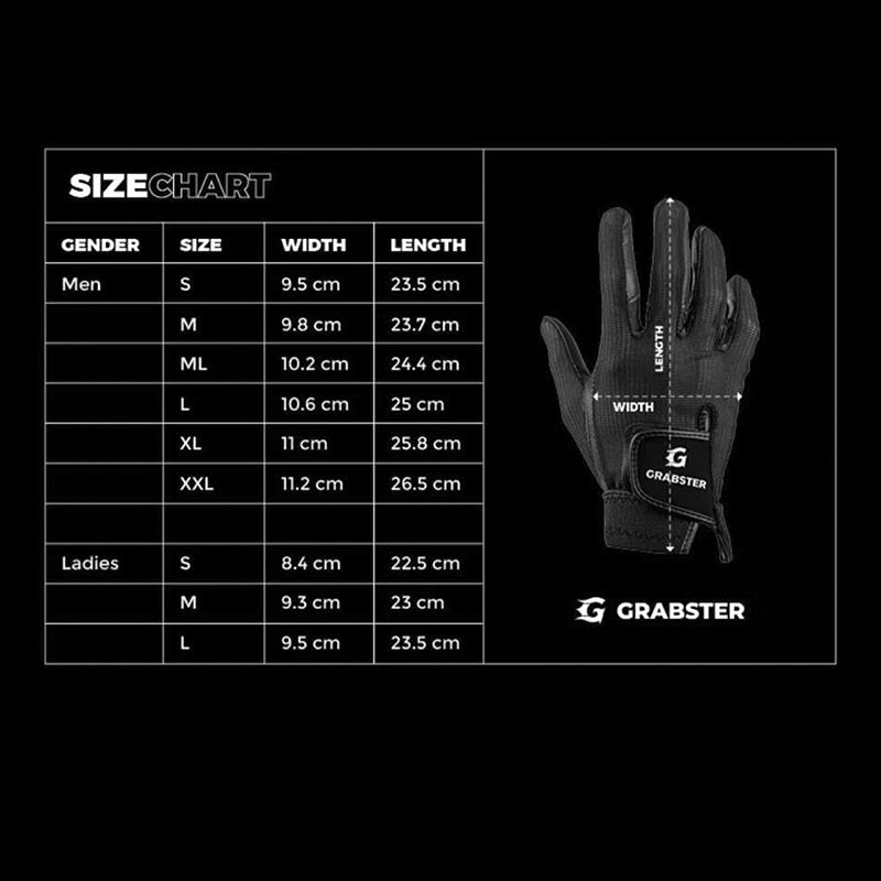 Grabster Padelhandschoen Zwart / Man - Padelgadgets.nl