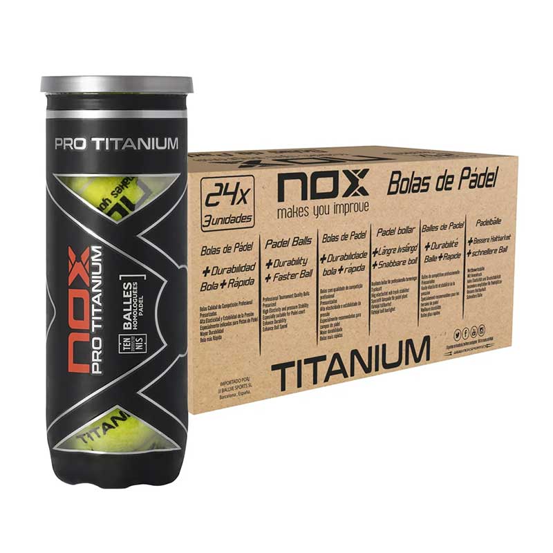 NOX Pro Titanium (x24) - Padelballen - Padelgadgets.nl