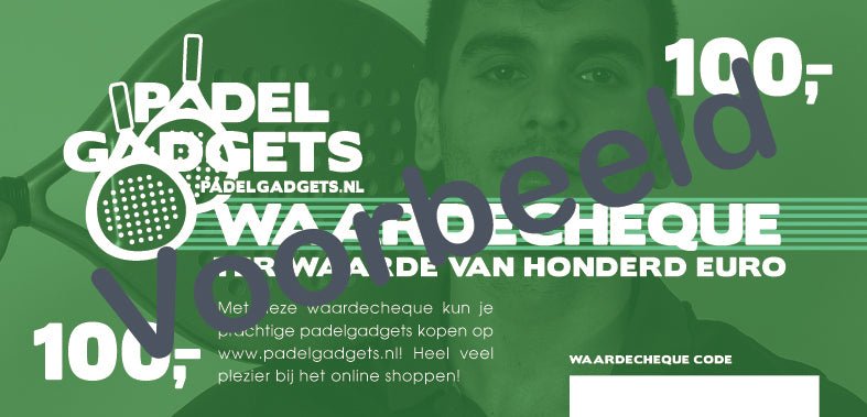 WAARDEBON € 100,- - Padelgadgets.nl